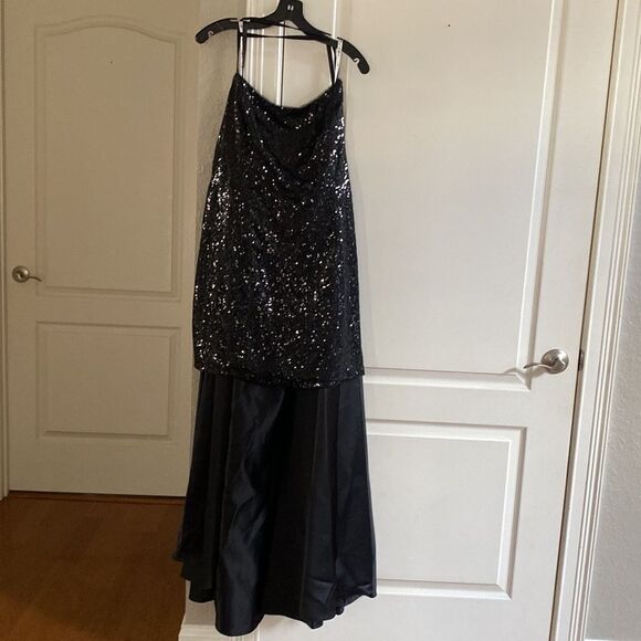 JULES AND CLEO sequin mini dress w/removable skirt Size‎ 20 Black Nwt in pkg - Picture 6 of 11